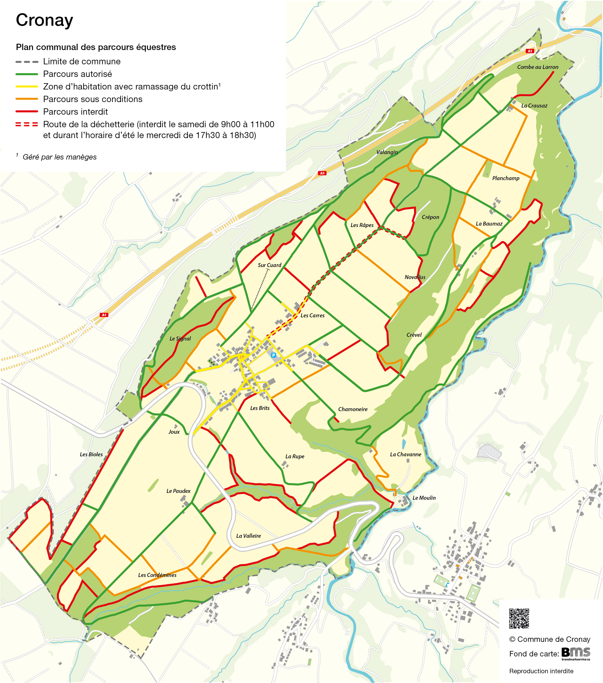Carte parcours équestres